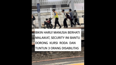 Manusia Berhati Malaikat, Security Ini Bantu 4 Orang Disabilitas