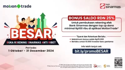 MotionTrade, Solusi Mudah Buka Rekening Sinarmas dengan Bonus Saldo Rp25.000