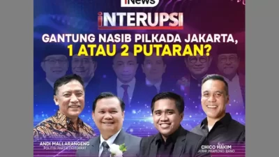 INTERUPSI dan Pilkada Jakarta: Siapa yang Menang? Bremana Tenaya, Nadya Valerie, Chico Hakim, dan Andi Mallarangeng Akan Bicarakan Semuanya, Jam 8 Malam di iNews