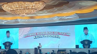 Hadiri Munas Konsolidasi Kadin, Prabowo Komitmen Berikan Peran Besar untuk Swasta