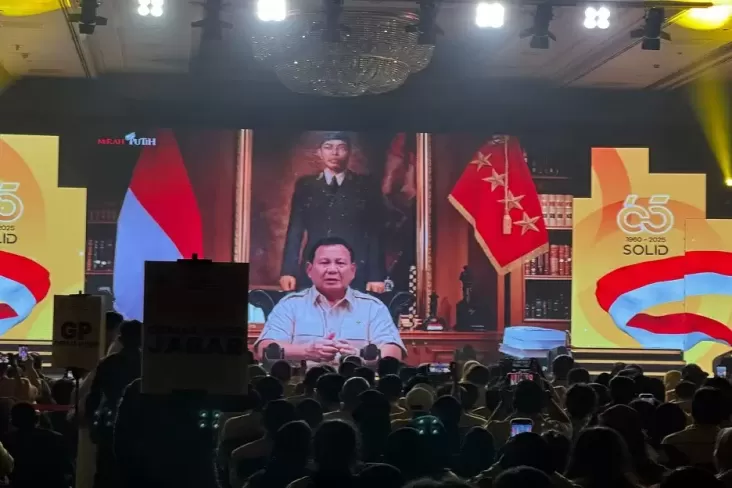 HUT ke-65 MKGR, Prabowo Minta Kawal juga Jaga otoritas