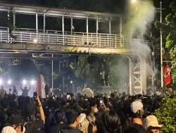 Demo Indonesia Gelap Ricuh, Pengunjuk Rasa Lempar Molotov hingga Nyalakan Petasan