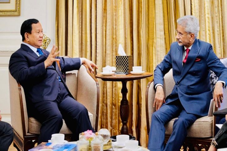 Momen Prabowo Terima Kunjungan Kehormatan Menlu India pada New Delhi