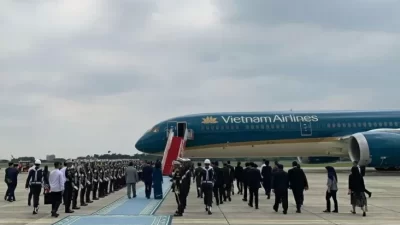 Prabowo Antar Sekjen Partai Komunis Vietnam To Lam Sampai pada Lanud Halim Perdanakusuma
