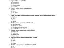 50 Soal PAS Fikih Kelas 7 SMP Semester 2 2026 Beserta Jawaban
