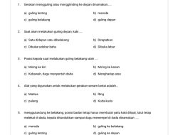 Posisi Awal Gerakan Sikap Lilin? Soal PJOK Kelas 7 SMP Semester 2