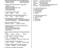 Contoh Soal Ujian Akhir Tahun Bahasa Jawa Kelas 3 SD